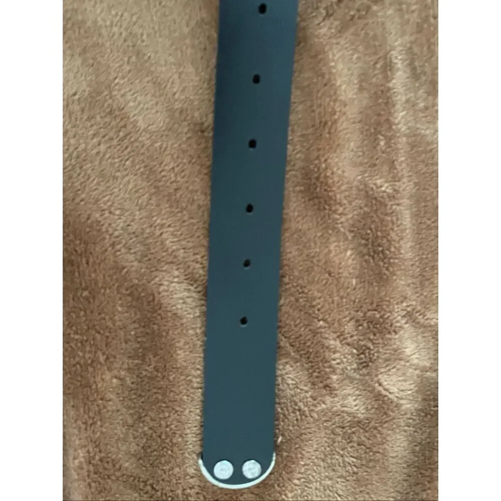 Chico's Black Leather Brown Hardware Women's Small Belt